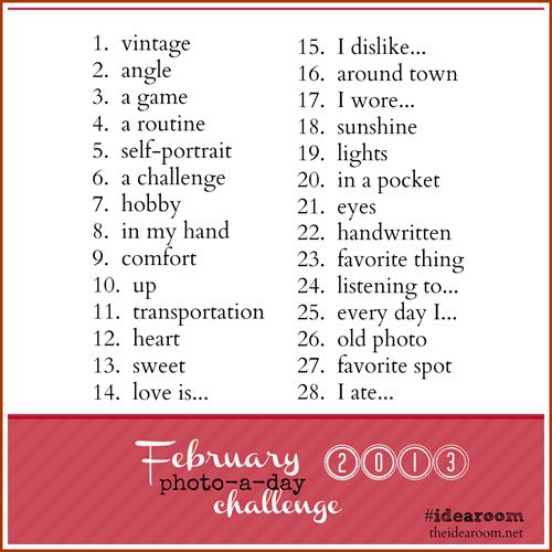 February Photo-a-Day Challenge - The Idea Room