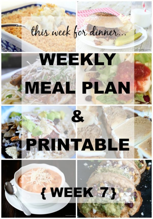 Weekly Menu Plan 7 - The Idea Room