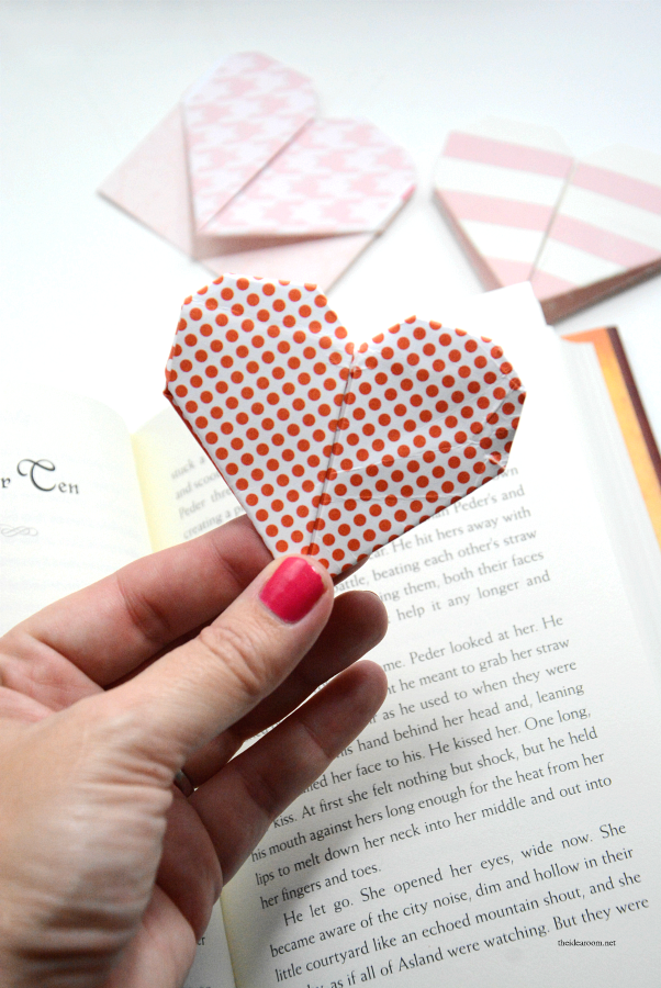How To Make An Origami Heart Bookmark The Idea Room