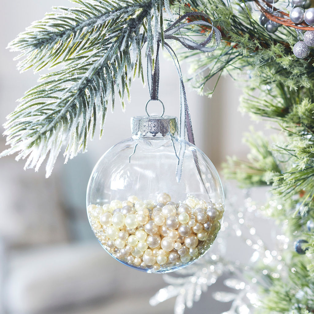 DIY Christmas Ornament Craft: Sequins in Clear Glass - Fox Hollow