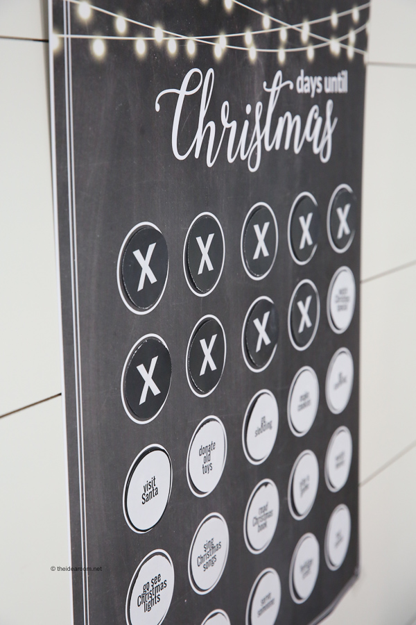 Printable Christmas Countdown Calendar Poster