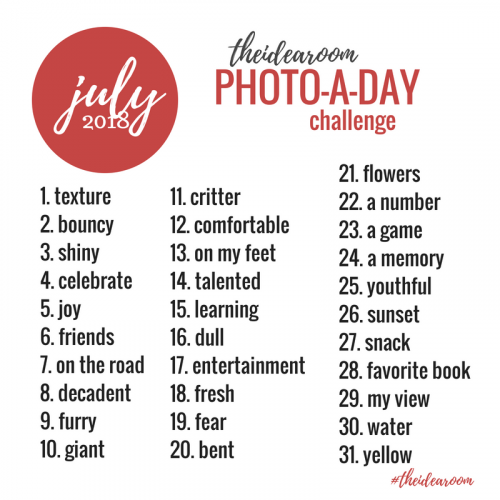 July Photo of the Day Challenge 2018 - The Idea Room