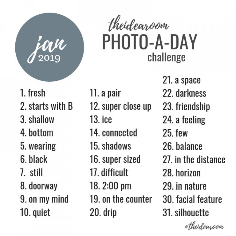 Instagram Challenges January 2019 - The Idea Room