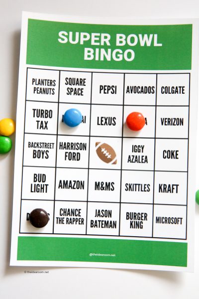 Super Bowl Bingo - The Idea Room